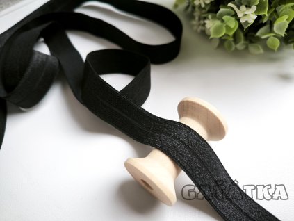 Lemovací půlená pruženka 19mm - černá