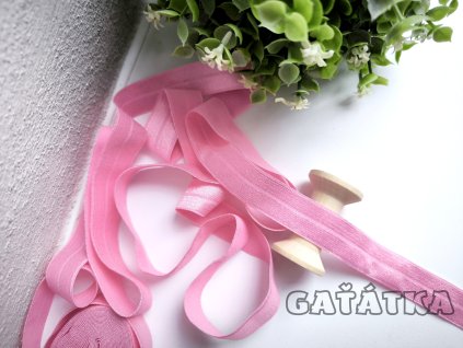 Lemovací půlená pruženka 19mm - růžová