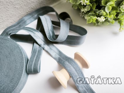 Lemovací půlená pruženka 19mm - šedá