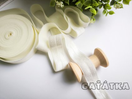 Lemovací půlená pruženka 19mm - slonovinová kost