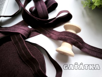 Lemovací půlená pruženka 19mm - vínová