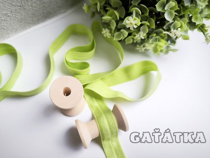 Lemovací půlená pruženka 19mm - limetka