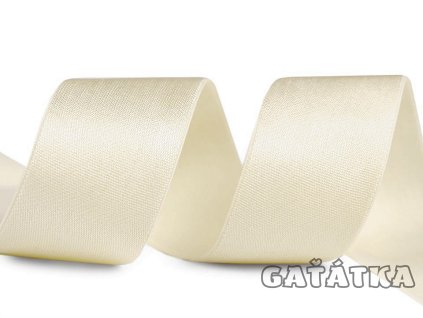 Saténová pruženka 30mm - slonovinová kost