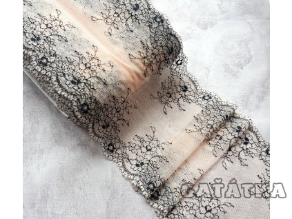 Elastická krajka 215mm - Jemná meruňka