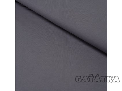 Bavlněný úplet s elastanem - tmavě šedá