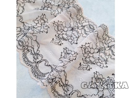 Elastická krajka 180mm - Jemná růžová