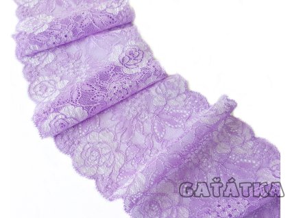 Elastická krajka 125mm - lila