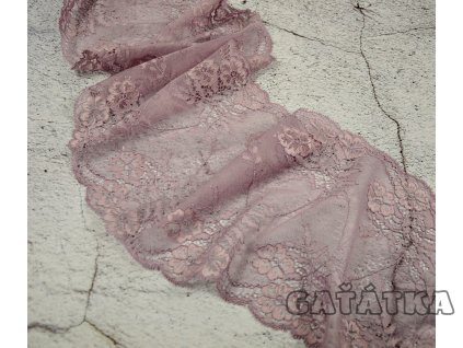 Elastická krajka 200mm - lila