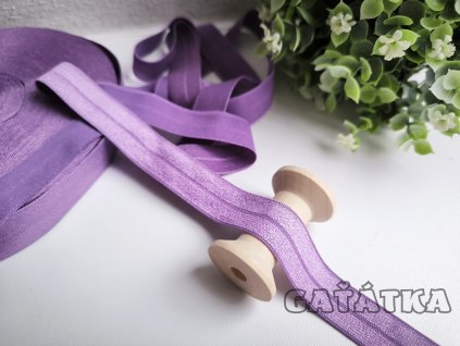 Lemovací půlená pruženka 19mm - tmavá lila