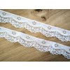 Ozdobná elastická krajka 35mm - bílá