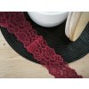 Elastická krajka 5,5cm - vínová