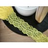 Elastická krajka 5,5cm - neon žlutá