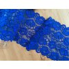 Elastická krajka v šíři 22,2cm - královsky modrá