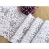 Elastická krajka v šíři 18cm - bílá