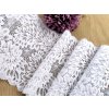 Elastická krajka v šíři 18cm - bílá