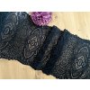 Elastická krajka v šíři 23cm - černá