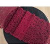 Elastická krajka v šíři 20cm - vínová