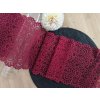 Elastická krajka v šíři 20cm - vínová