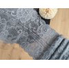 Elastická krajka v šíři 22cm - šedá
