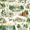 Bavlněný úplet - camping