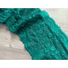 Prošívaný pružný tyl - 15,5cm - Smaragdová