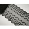 Elastická krajka květiny 190mm - černá