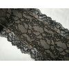 Elastická krajka 180mm - béžovo/černá