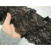 Elastická krajka 180mm - béžovo/černá