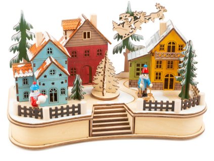 11391 small foot legler lechtendes winterdorf mit bunten haeusern a (1)