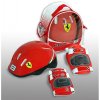 FERRARI Bezpečnostní set helma, kolenní a loketní chrániče