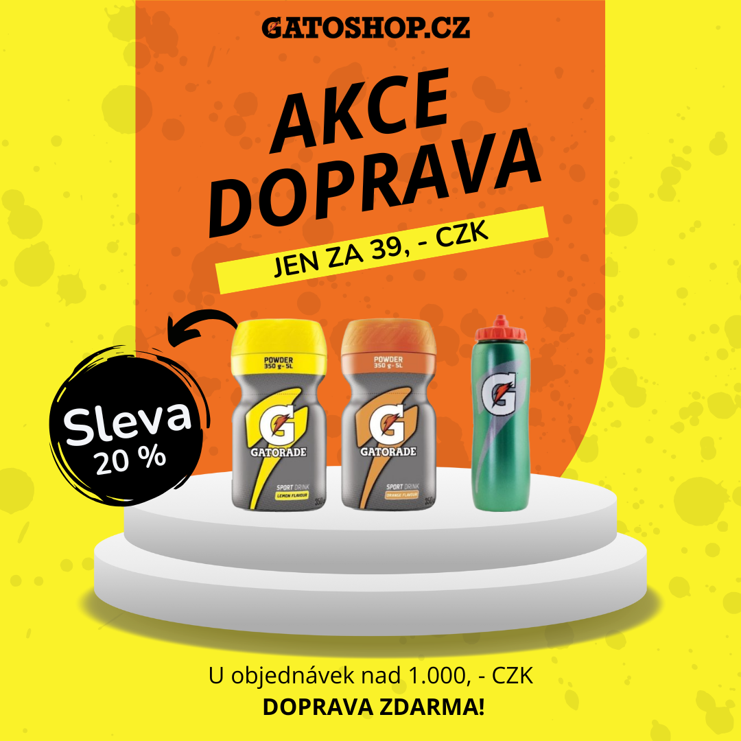🥇 Gatorade powder se slevou 20 % + doprava jen za 39 Kč!