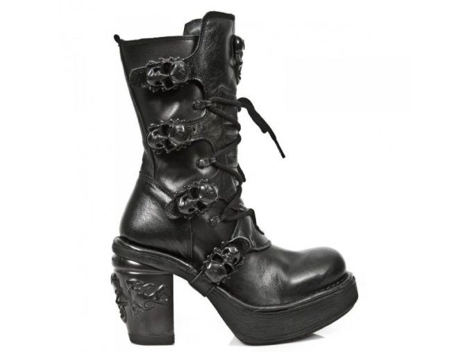 BOTY NEW ROCK M.8366-S8 ITALI NEGRO, NOMADA NEGRO, PLT. NKR T.SKULL OXIDO