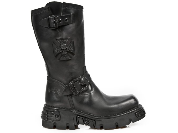 BOTY NEW ROCK M.1601-C8 ITALI NEGRO, REACTOR NEGRO TOBERAS OXIDO MILITAR