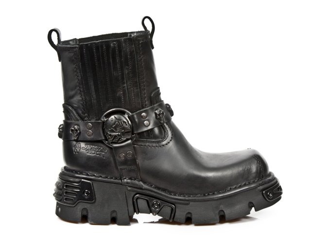 BOTY NEW ROCK M.1621-C8 ITALI NEGRO, REACTOR NEGRO TOBERAS OXIDO MILITAR