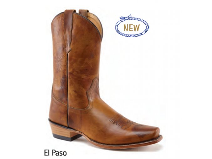 Jama Old West Boots  5555 EL PASO BROWN ANTIQUA pánská westernová obuv