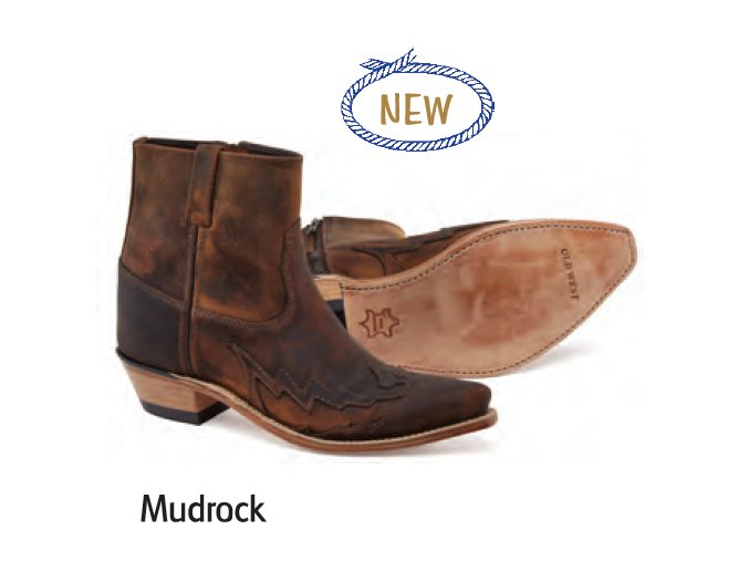 Westernové boty Jama Old West MF1516 MUDROCK BROWN PULL UP