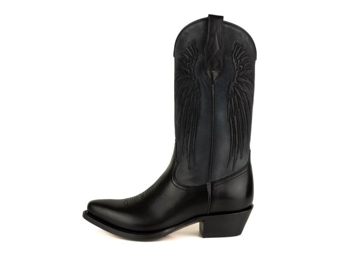 mayura boots wings 2666 black nappa split suede in vintage black (4)