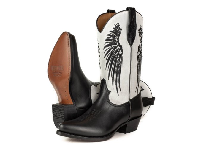 mayura boots wings 2666 napa negra afelpado blanco (9)