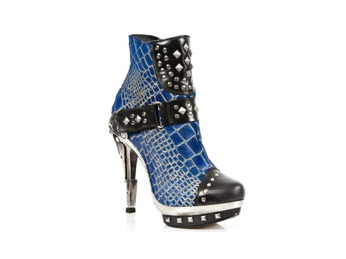 BOTY NEW ROCK M.PUNK003-C7 NOMADA NEGRO PELO COCO AZUL PL ACERO PUNK RECIC
