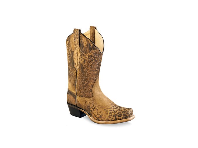 Jama Old West 18009E  GREELEY LEOPARD PRINT dámská westernová obuv