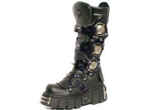 BOTY NEW ROCK M.735-C1 ITALI NEGRO ANTIC MORADO TOWER NEGRO ACERO