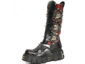 BOTY NEW ROCK M.735-C2 ITALI NEGRO PULIK ACERO PULIK FUEGO TOWER NEGRO ACERO