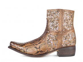 Pánská westernová obuv SENDRA 10722 MIMO PYTHON BARR.PS CUERO-OLIMPIA MOGANO