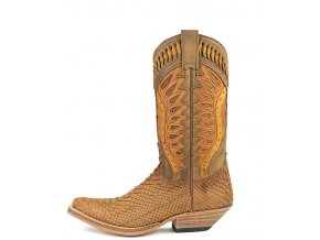 Dámská westernová obuv SENDRA 3588 PICO PYTHON NOBUCK ORO-SPRINTER TAN