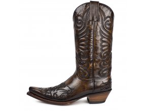 Unisex westernová obuv SENDRA 6056 JAVI BRITNES FLO MARRON