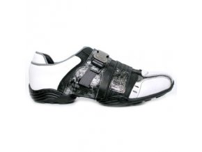 BOTY NEW ROCK M.8147-S3  NAPA BLANCA, BOX letadle, Charol STUCO Blanco, ABS NEGR