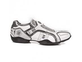 BOTY NEW ROCK M.8163-C2 CHEYENNE BLANCO, Charol Blanco, ABS NEGRO