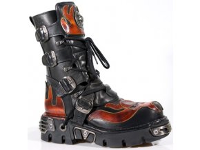 BOTY NEW ROCK M.107-S1 ITALI NEGRO, PULIK FUEGO, REACTOR NEGRO TOBERAS