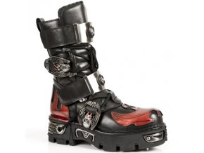 BOTY NEW ROCK M.195-S1 ITALI NEGRO, FLORENTIC ROJO, NEW REACTOR NEGRO ORIFICI