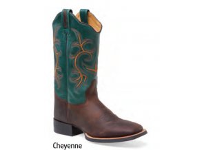 Jama Old West 18127E  CHEYENNE BROWN/TURQUOISE dámská westernová obuv